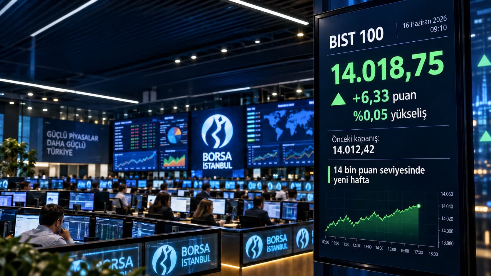 BIST 100 Haftaya Yatay Pozitif Başladı: Açılış 14.018 Puandan